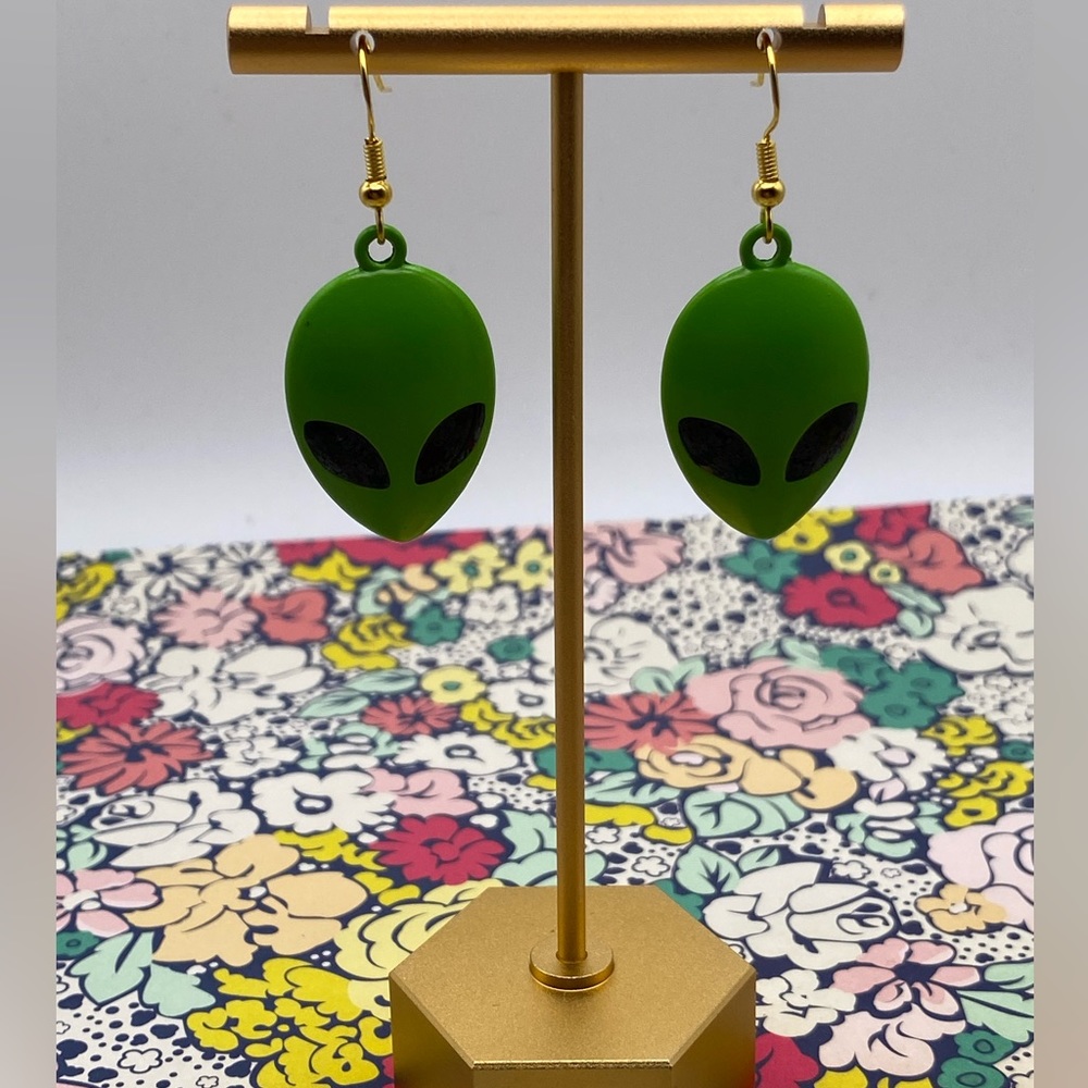3 for $12 - Alien Head Sterling Silver Earrings